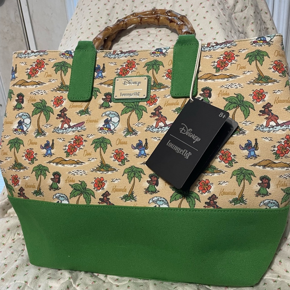 LILO and stitch beach loungefly tote